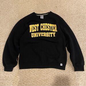 Vintage 90s Russell Athletic Black Crewneck Sweatshirt Size small.